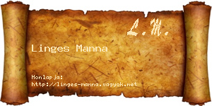 Linges Manna névjegykártya